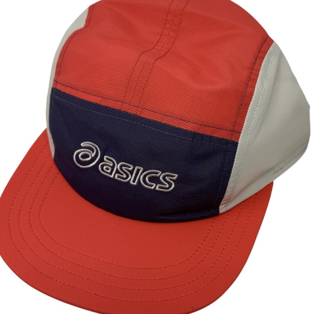Asics Hat Cap Strap Back One Size 5 Panel Running Mens Coral Reef Purple - Picture 5 of 9